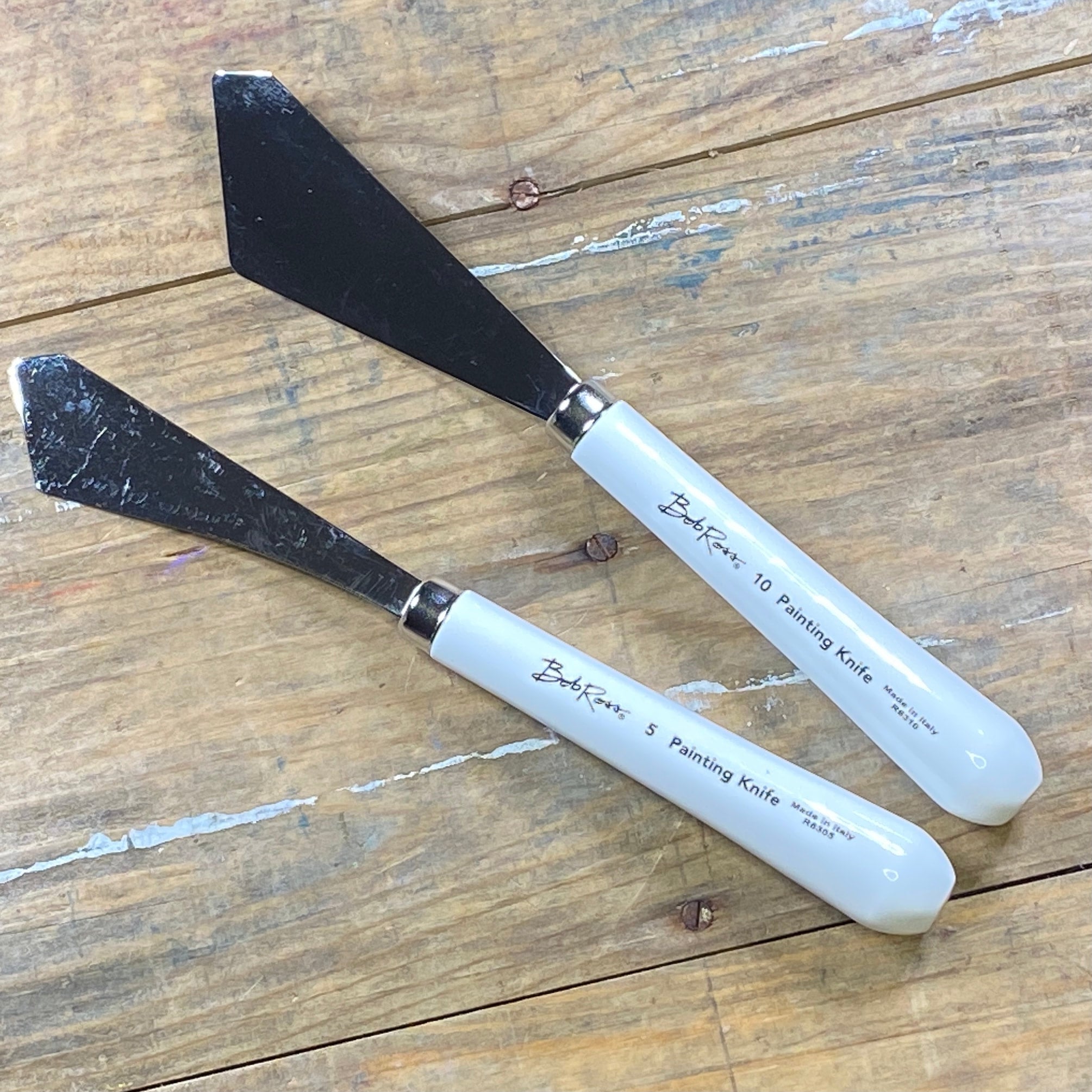 Couteau De Peinture Bob Ross N°5 – Petits Couteaux à Palette En Acier Inoxydable – Fabriqué En Italie